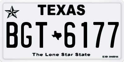 TX license plate BGT6177