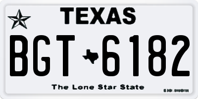 TX license plate BGT6182