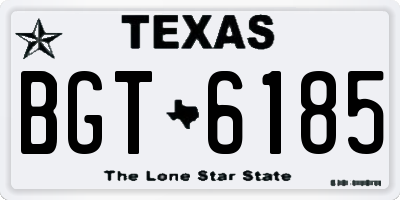 TX license plate BGT6185