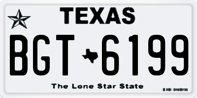 TX license plate BGT6199
