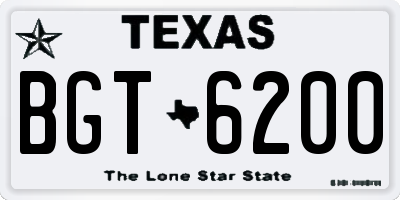 TX license plate BGT6200