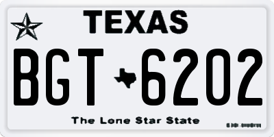 TX license plate BGT6202