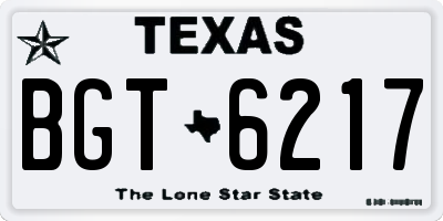TX license plate BGT6217