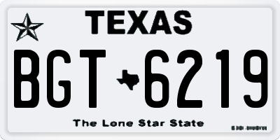 TX license plate BGT6219