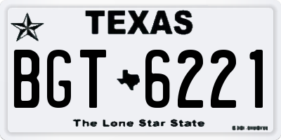 TX license plate BGT6221
