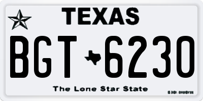 TX license plate BGT6230