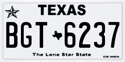 TX license plate BGT6237