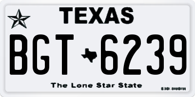 TX license plate BGT6239