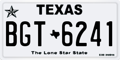 TX license plate BGT6241