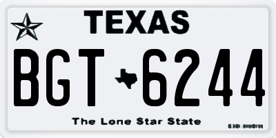 TX license plate BGT6244