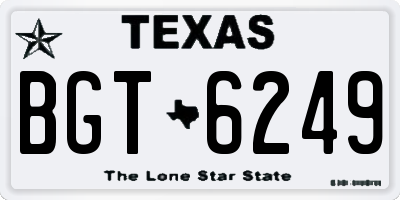 TX license plate BGT6249