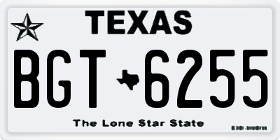 TX license plate BGT6255