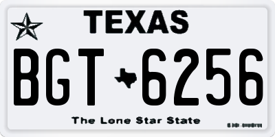 TX license plate BGT6256
