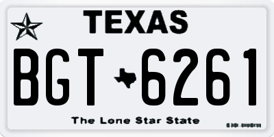 TX license plate BGT6261