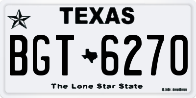 TX license plate BGT6270