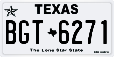 TX license plate BGT6271