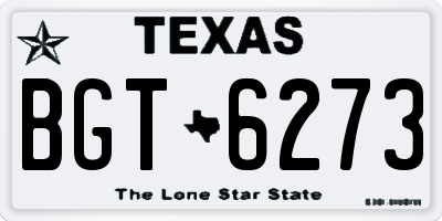 TX license plate BGT6273