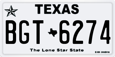 TX license plate BGT6274