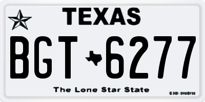 TX license plate BGT6277