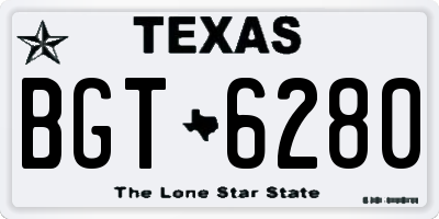TX license plate BGT6280