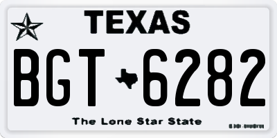 TX license plate BGT6282