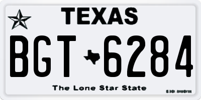 TX license plate BGT6284