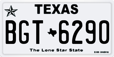 TX license plate BGT6290