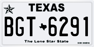 TX license plate BGT6291