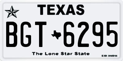 TX license plate BGT6295