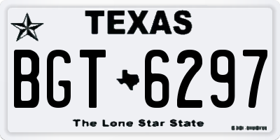 TX license plate BGT6297