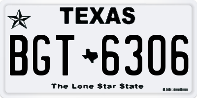 TX license plate BGT6306