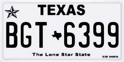 TX license plate BGT6399