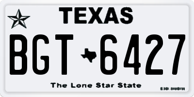 TX license plate BGT6427