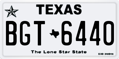 TX license plate BGT6440