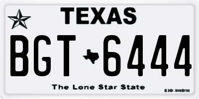 TX license plate BGT6444