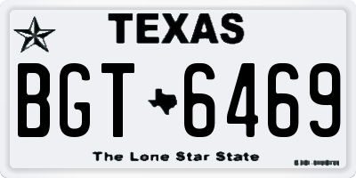 TX license plate BGT6469