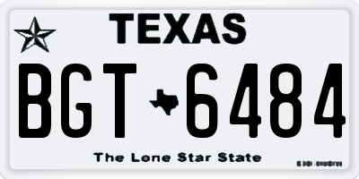 TX license plate BGT6484