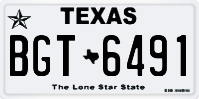 TX license plate BGT6491