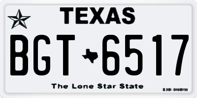 TX license plate BGT6517