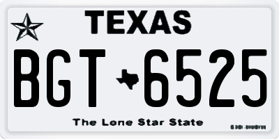TX license plate BGT6525