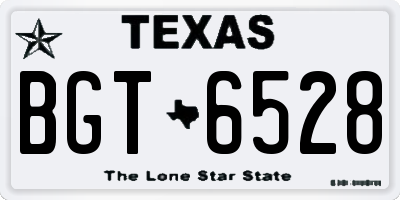 TX license plate BGT6528