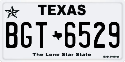 TX license plate BGT6529
