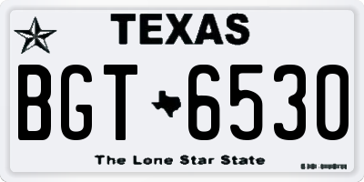 TX license plate BGT6530