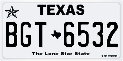 TX license plate BGT6532