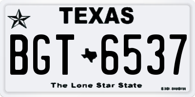 TX license plate BGT6537