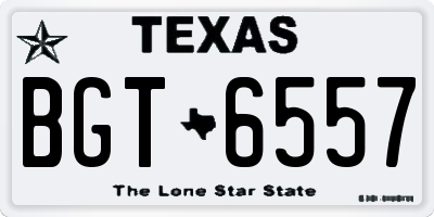 TX license plate BGT6557
