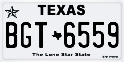 TX license plate BGT6559