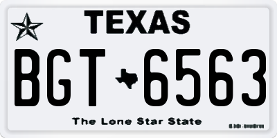 TX license plate BGT6563