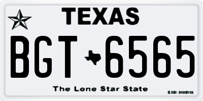 TX license plate BGT6565