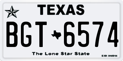 TX license plate BGT6574